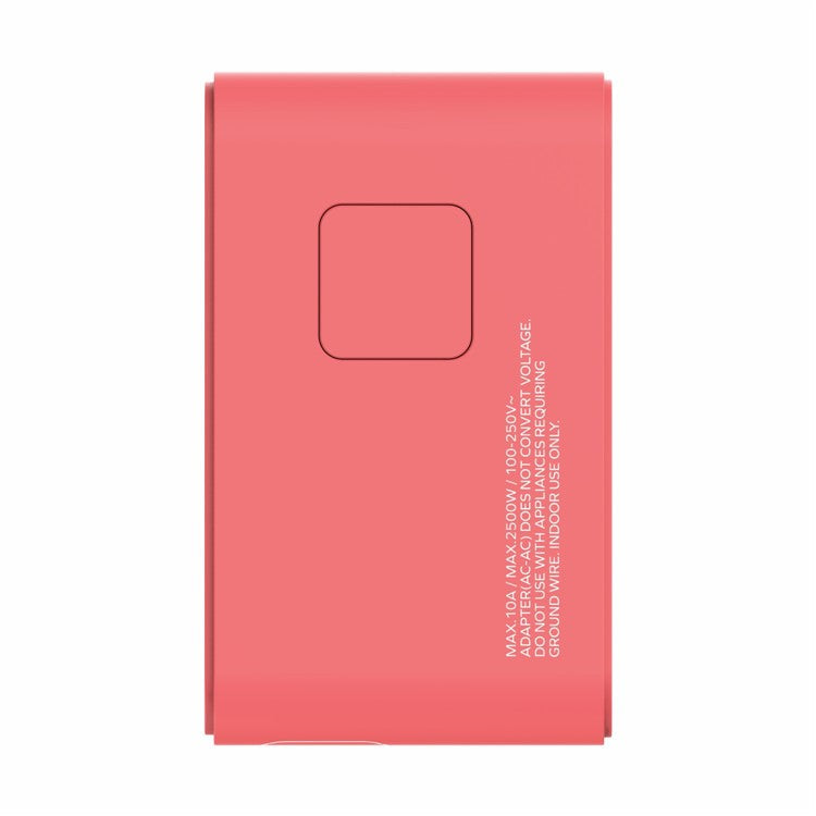 MOMAX UA18 1-World+ GaN Travel Adapter Global Wall Charger with Retractable 70W Type-C Cable - Rose