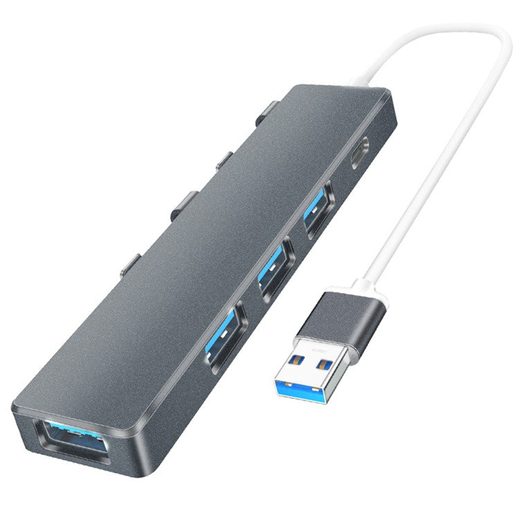 ADS-301A Laptop USB Hub Expander to USB-C+USB 3.0+3xUSB 2.0 - Grey