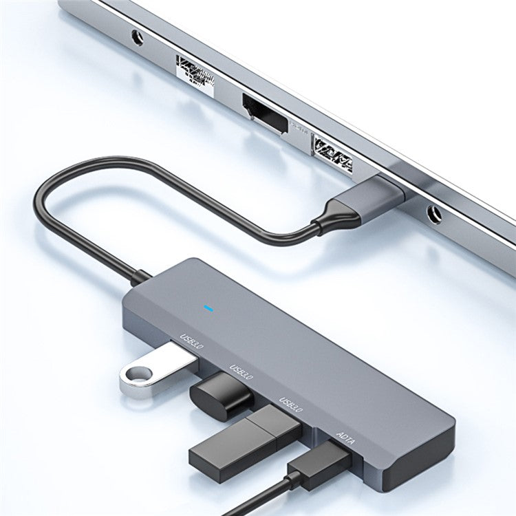 ADS-309C USB-C to Type-C + 3x USB 3.0 Splitter Hub Computer Docking Station with 13cm Cable