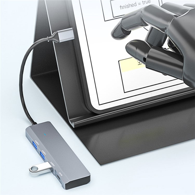 ADS-309C USB-C to Type-C + 3x USB 3.0 Splitter Hub Computer Docking Station with 13cm Cable