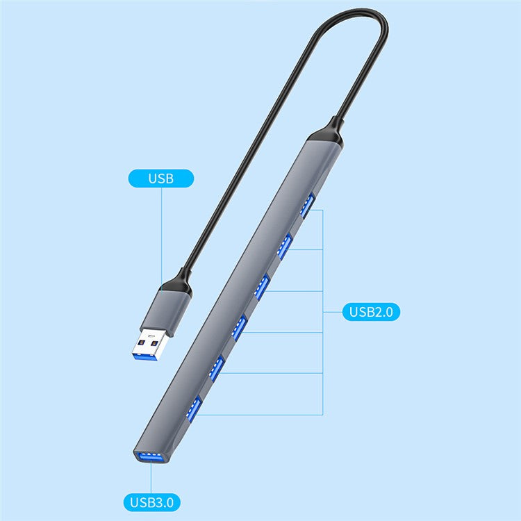 ADS-303A 7-Port USB Adapter Data Transmission USB 3.0 / 2.0 Hub Expansion Dock Station Converter