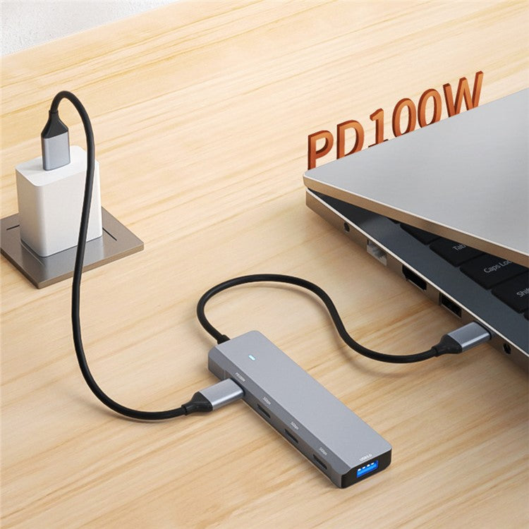 ADS-311C 5-Port Hub Type-C Hub Adapter Support PD 100W Fast Charging Converter