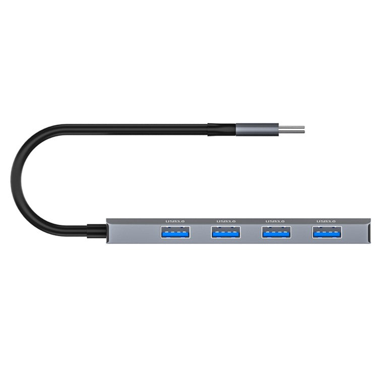 ADS-305C Type-C to 4 X USB3.0 USB Hub Splitter Aluminum Alloy Laptop Phone Adapter