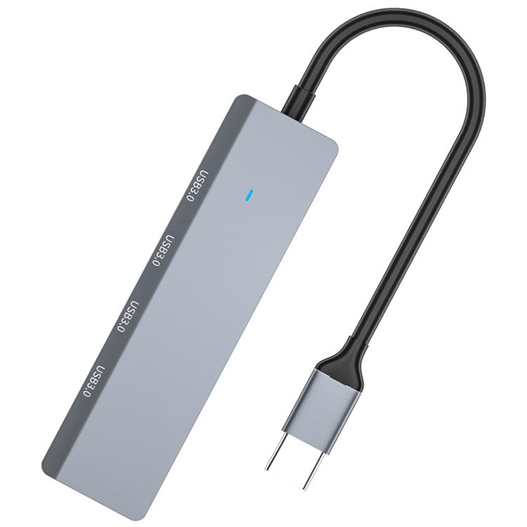 ADS-305C Type-C to 4 X USB3.0 USB Hub Splitter Aluminum Alloy Laptop Phone Adapter