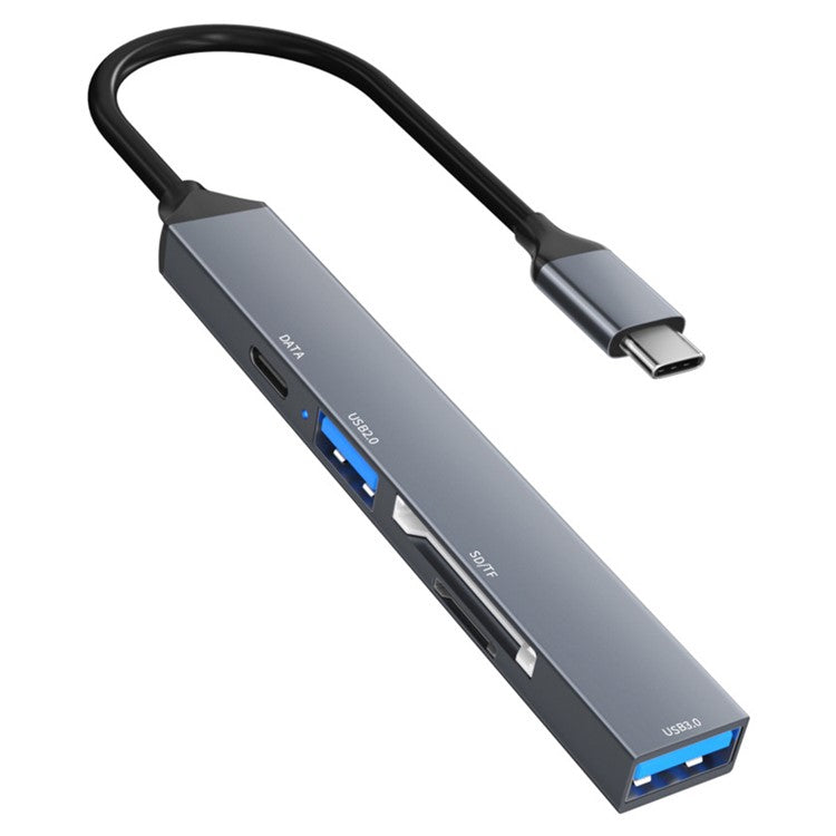 ADS-806C Type-C Hub Expansion Converter to USB-C+USB 2.0+USB 3.0+2 Card Reader Slots