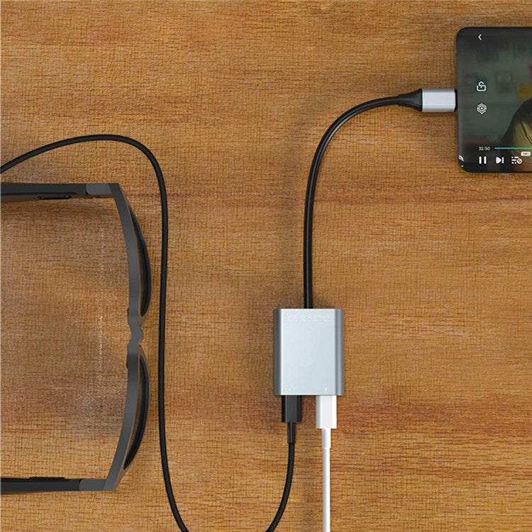 HC443 USB-C Hub PD100W Data Transfer Adapter for AR Glasses / Mobile Phone / Tablet