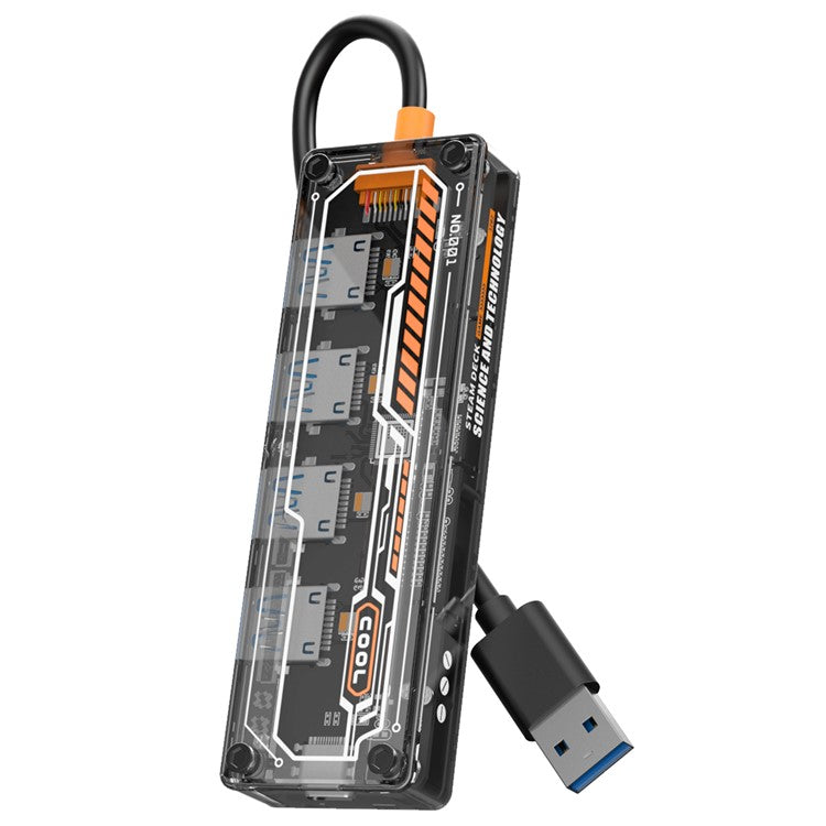 SW4U-A USB Expansion Hub Data Transmission Adapter with 4xUSB 3.0+1xUSB-C