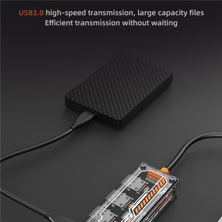 SW4U-A USB Expansion Hub Data Transmission Adapter with 4xUSB 3.0+1xUSB-C