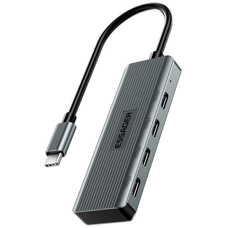 ESSAGER EHB4C-HT0G-P Type-C Hub 10Gbps USB-C Data Transfer Dongle 4-Port Adapter OTG Converter