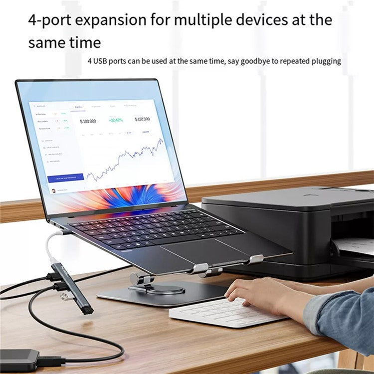 CABLECREATION 3xUSB2.0 + 1xUSB3.0 USB Hub Splitter Computer Laptop Phone Adapter - Type-C Plug