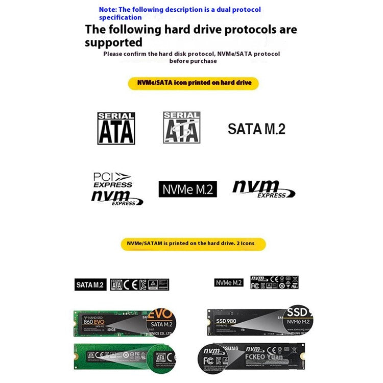 FX-2303 6-in-1 Type-C Hub M.2 SATA SSD Enclosure with 4K HD, 100W PD, 3x USB 3.0 Port