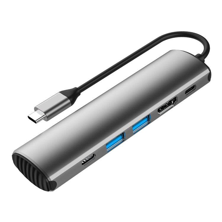 FX-2310C 5-in-1 Data Transfer Type-C Hub with 4K 60Hz HD, USB-A / USB-C and PD 140W Charging Port