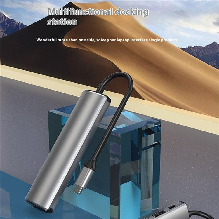 FX-2310C 5-in-1 Data Transfer Type-C Hub with 4K 60Hz HD, USB-A / USB-C and PD 140W Charging Port