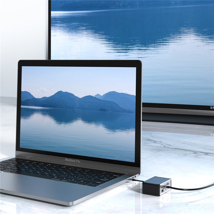 FX-2046H 12-in-1 Type-C Hub with 4K HD, 100W PD, RJ45, USB 3.0 / 2.0 and SD / TF Card Reader