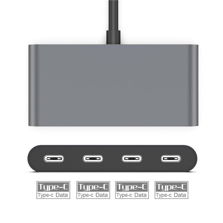 FX-1812B 4-in-1 Type-C Hub 5Gbps Data Transfer Portable 4-port USB-C 3.0 Splitter