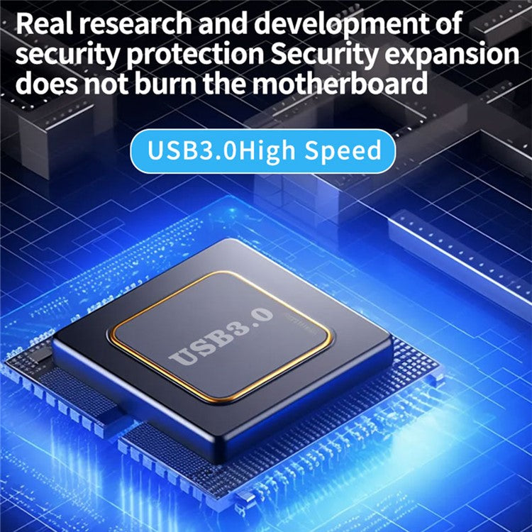 YX-H3010 10 Port USB 3.0 Hub Splitter with Independent Switches 5Gbps Data Transfer for PC / Smart TV