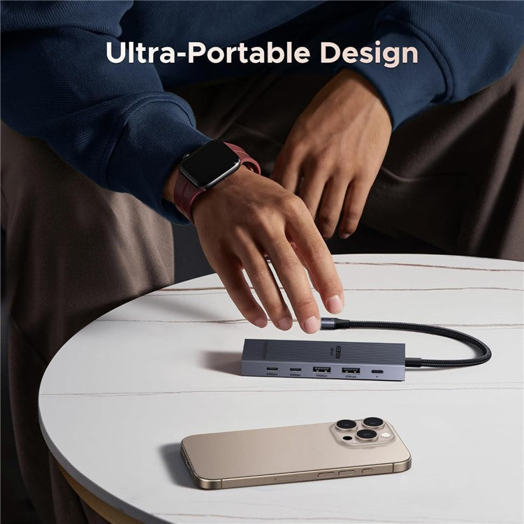 UGREEN 45363 6-in-1 USB-C Hub 10Gbps 4K 60Hz HD 100W Power Delivery Adapter