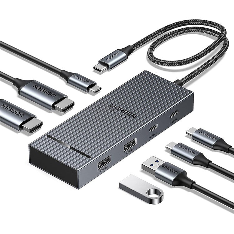 UGREEN 45365 USB-C 7-in-1 Hub 10Gbps 4K 60Hz HD USB3.2 PD 100W Laptop Docking Station