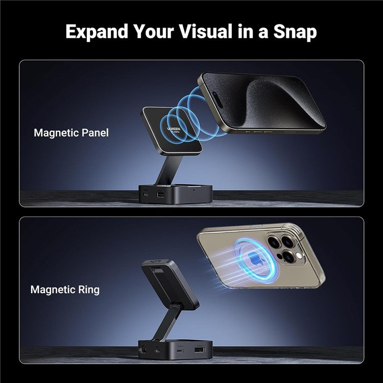 UGREEN USB C 4-in-1 Foldable Hub 4K 60Hz HDMI PD 100W USB 3.0 Docking Station For iPhone 15 / 16 Android Laptops