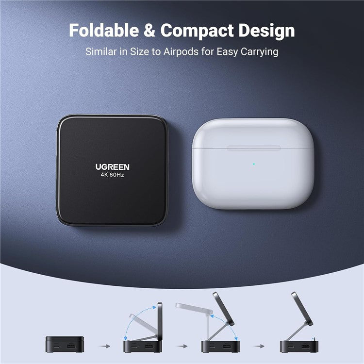 UGREEN USB C 4-in-1 Foldable Hub 4K 60Hz HDMI PD 100W USB 3.0 Docking Station For iPhone 15 / 16 Android Laptops