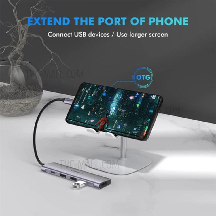 UGREEN High Speed Expander 5 in 1 USB Type C Hub Adapter with 4K HDMI USB 3.0 PD Charging Port