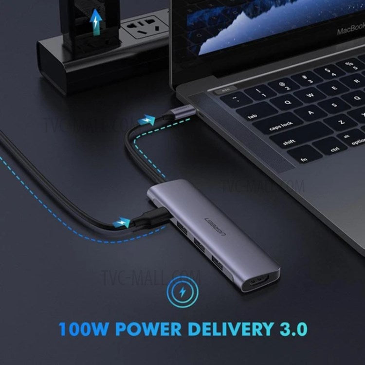 UGREEN High Speed Expander 5 in 1 USB Type C Hub Adapter with 4K HDMI USB 3.0 PD Charging Port
