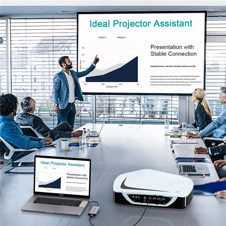 QGEEM QG-UH07-A 7-in-1 USB A Docking Station Multi-Port USB 3.0 Hub Supports HD/SD/TF Compatible with Chromebook Thunderbolt 3