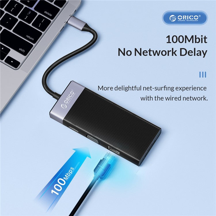 ORICO MDK-10P 10 in 1 Type C USB 3.0 HUB Dock Station to HD-compatible RJ45 PD SD Reader Charger Power Adapter for Laptop MacBook Pro Splitter