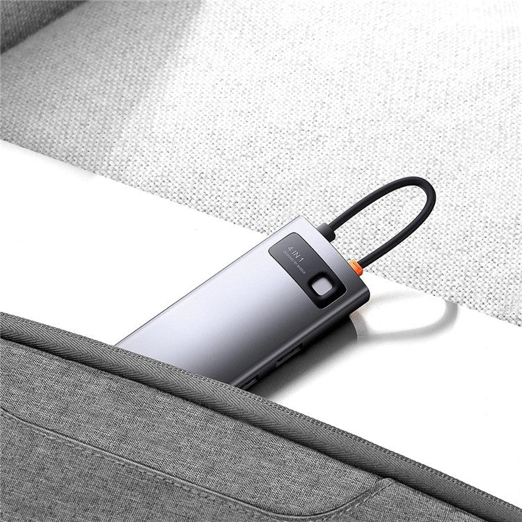 BASEUS Metal Gleam Series 4-in-1 Multifunctional USB C Docking Station Type C Hub to 4xUSB 3.0