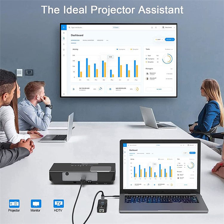 QGEEM UH04-8 4-in-1 Type-C Docking Station Multifunctional USB3.1 Hub to HD / RJ45 2.5Gbps Expansion Adapter Converter