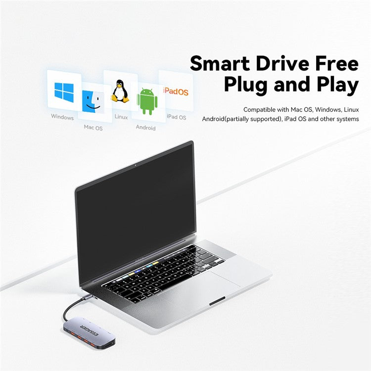 ESSAGER 11-in-1 Multi-Port USB Hub 4K HD PD 100W Fast Charging Docking Station Support TF / SD Card Reader