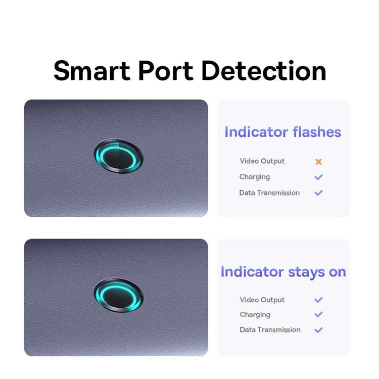 BASEUS UltraJoy Series 6 Port Hub Docking Station (Type-C to HD 4K@30Hz*1+USB 3.0*3+PD*1+RJ45*1) - Space Grey