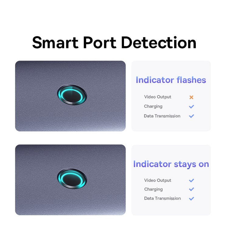 BASEUS UltraJoy Series Portable Docking Station 6 Port Hub (Type-C to HD 4K@60Hz*1+USB 3.0*4+PD*1) - Space Grey