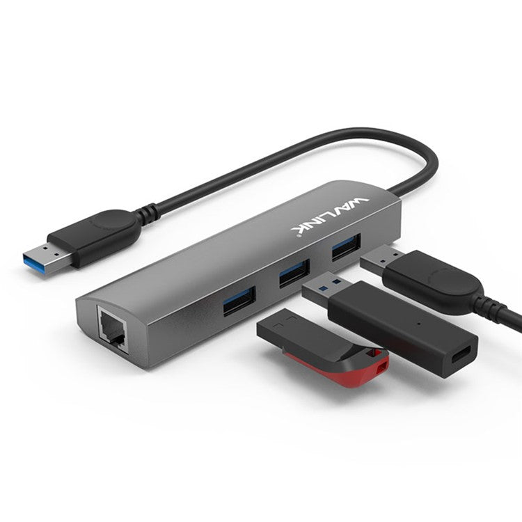 WAVLINK UH3031G USB 3.0 Docking Station 4-Port Hub Adapter USB to RJ45 Gigabit External Splitter Converter