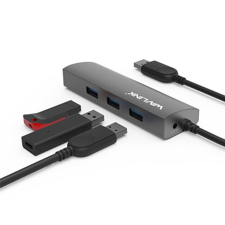 WAVLINK UH3031G USB 3.0 Docking Station 4-Port Hub Adapter USB to RJ45 Gigabit External Splitter Converter