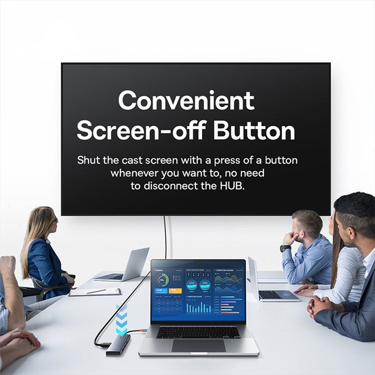 BASEUS UltraJoy Series 7-in-1 Hub Multiple Ports Dock Station Type-C to HD 4K@60Hz+USB 3.0x3+PD+SD / TF