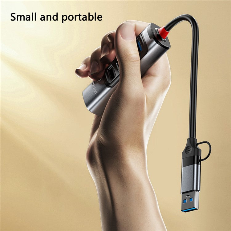 YESIDO HB20 USB + Type C Hub Adapter Converter with USB 3.0 + 3xUSB 2.0 + PD 100W USB-C Ports