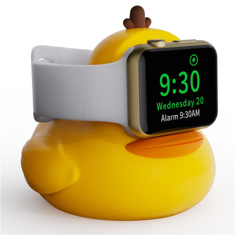 Stand Holder for Apple Watch Series Watch Charger CUTE DUCK Series Silicone Charging Dock (without Charger) - Yellow
