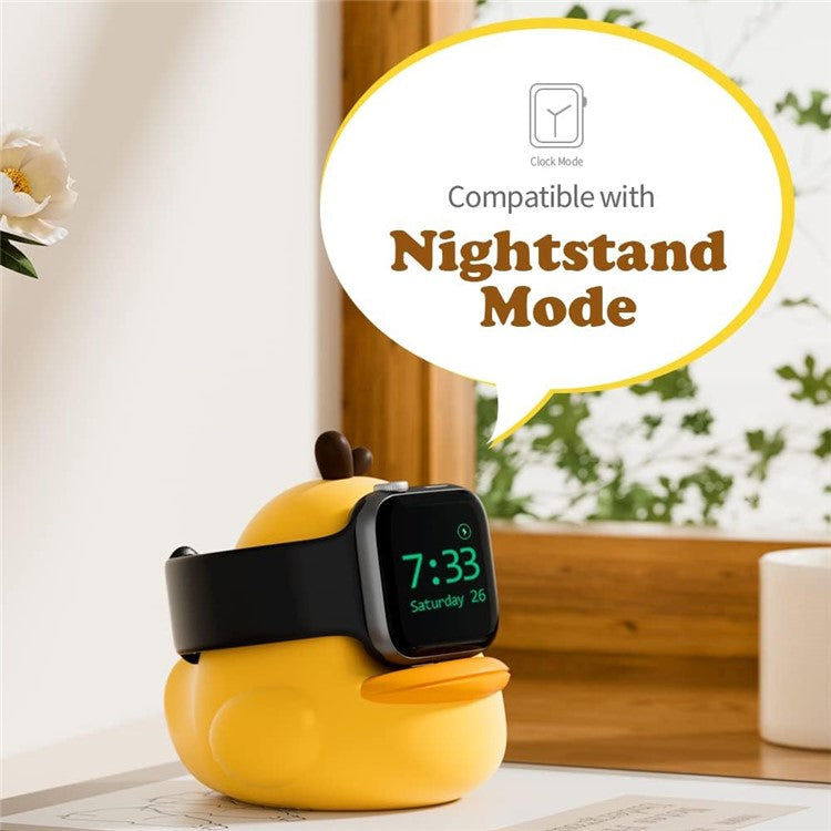 Stand Holder for Apple Watch Series Watch Charger CUTE DUCK Series Silicone Charging Dock (without Charger) - Yellow