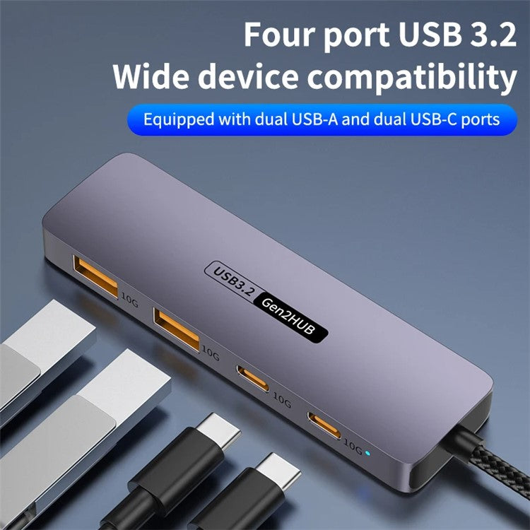 T-508 4-in-1 Type-C Docking Station for Notebook, Tablet, Smartphone Splitter Converter USB 3.2 Hub