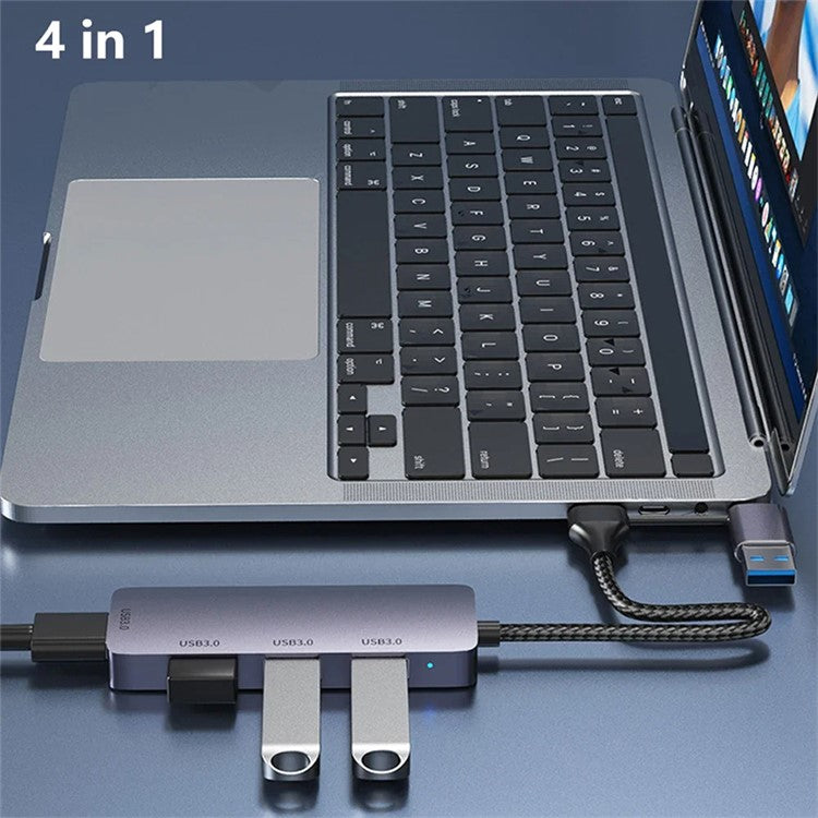 T203 USB+Type-C 3.0 Converter Hub 5Gbps USB 3.0 Data Transfer Adapter for Laptop Tablet