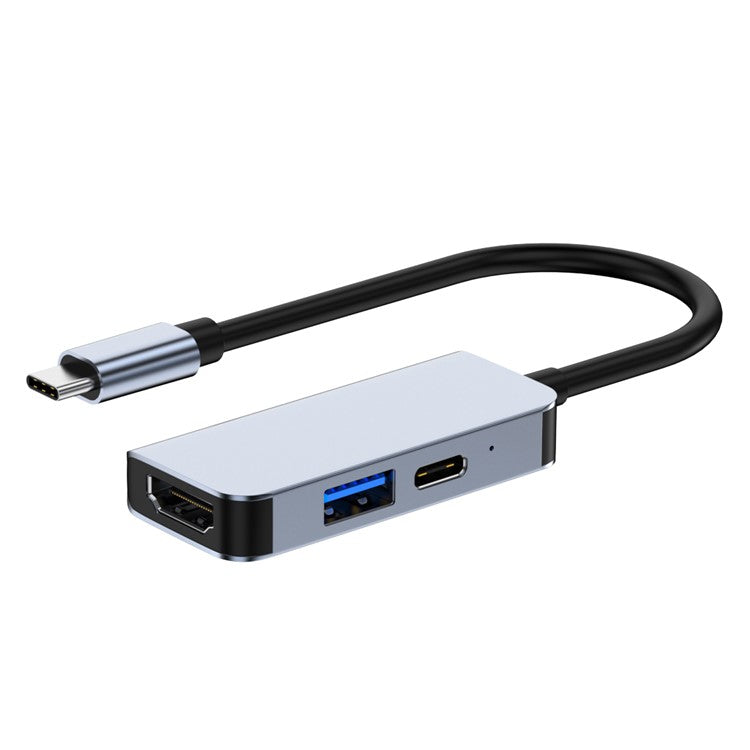 2122 Laptop Expansion Type-C to USB3.0+HD+PD Hub Splitter Multi-Functional Docking Station