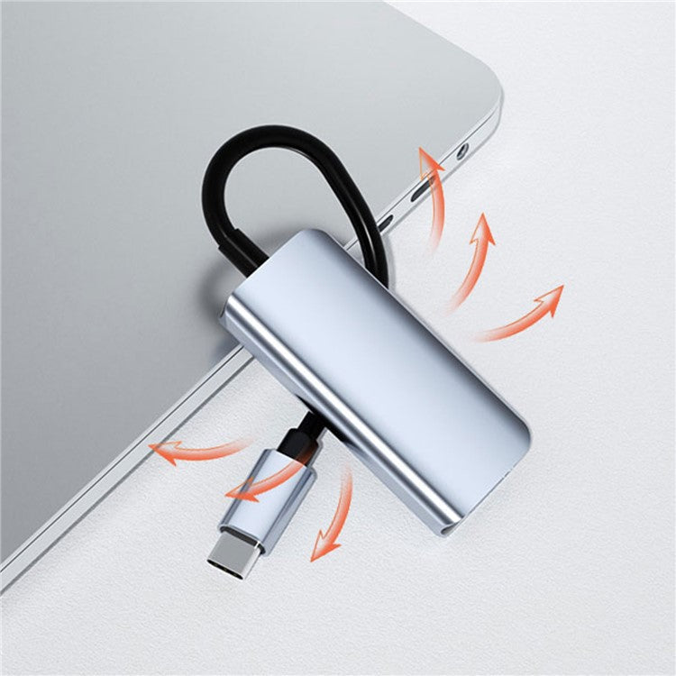 2122 Laptop Expansion Type-C to USB3.0+HD+PD Hub Splitter Multi-Functional Docking Station