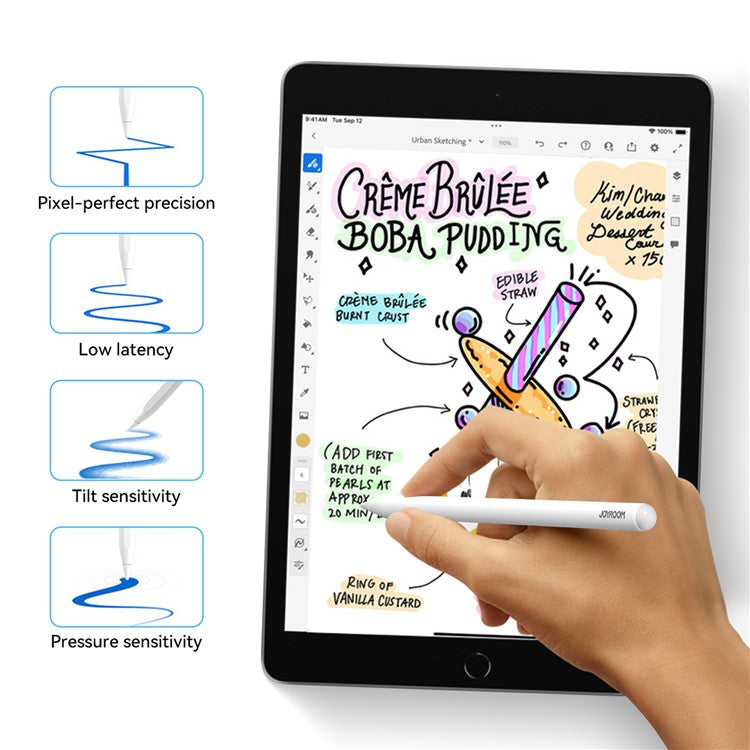 JOYROOM JR-X15 Capacitive Stylus Fast Charge Stylus Pen for iPad Tablets