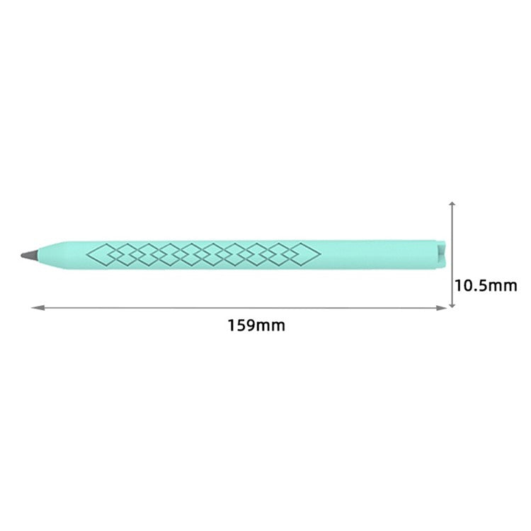 For Apple Pencil 3 (USB-C) Anti-Scratch Silicone Sleeve Diamond Texture Stylus Pen Protective Cover - Mint Green