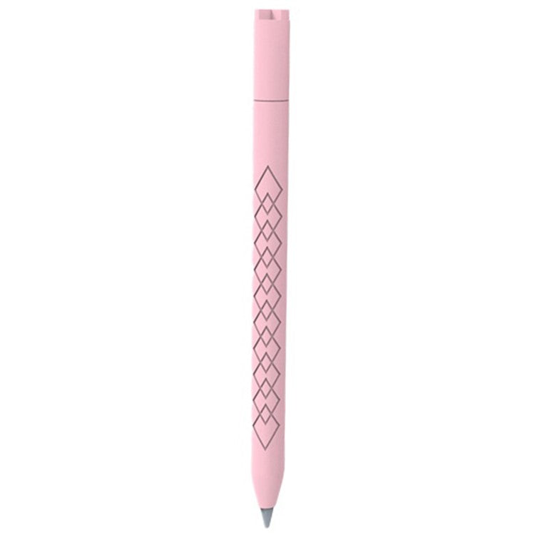 For Apple Pencil 3 (USB-C) Anti-scratch Silicone Sleeve Diamond Texture Stylus Pen Protective Cover - Pink