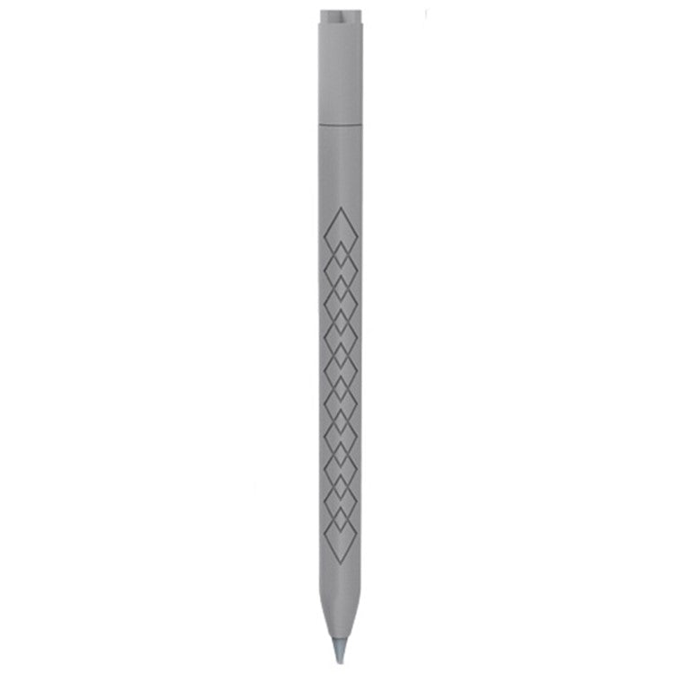 For Apple Pencil 3 (USB-C) Anti-scratch Silicone Sleeve Diamond Texture Stylus Pen Protective Cover - Grey