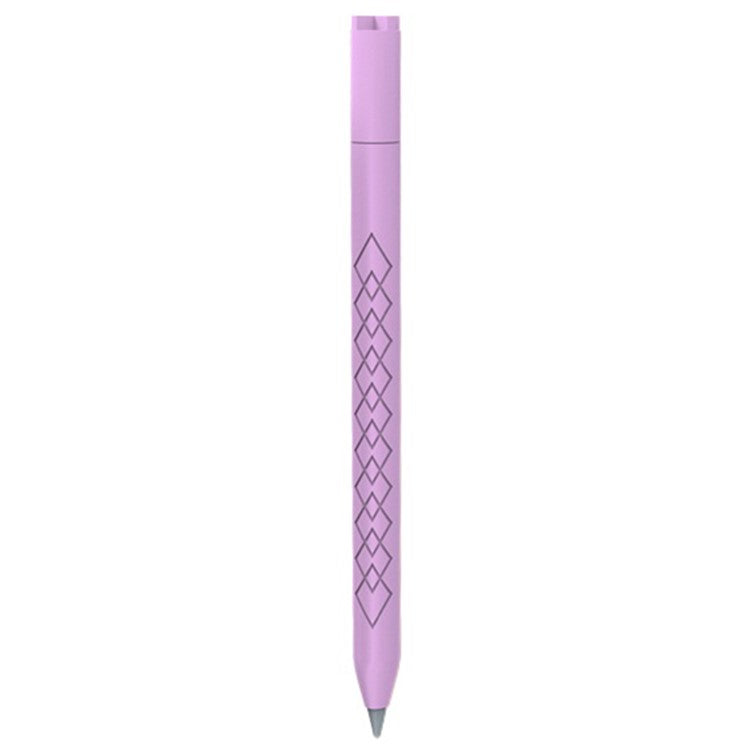 For Apple Pencil 3 (USB-C) Anti-scratch Silicone Sleeve Diamond Texture Stylus Pen Protective Cover - Purple