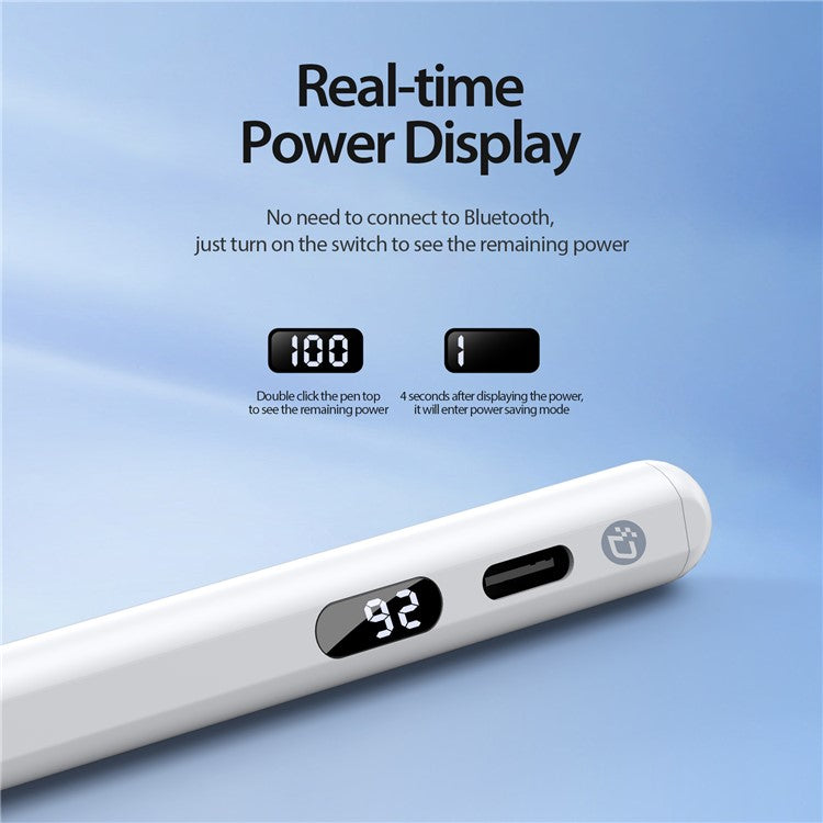 DUX DUCIS SP-06 Magnetic Active Stylus Palm Rejection Pen Digital Power Display - White