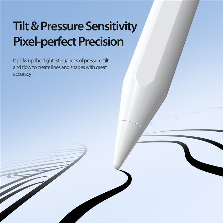 DUX DUCIS SP-06 Magnetic Active Stylus Palm Rejection Pen Digital Power Display - White